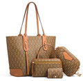 Elegant 4-Piece Tote Set | Brown
